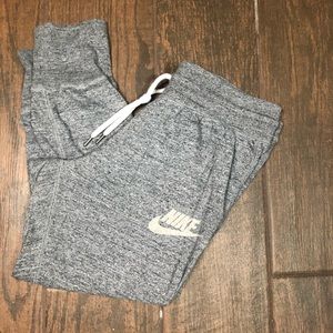 Gray Nike workout capris